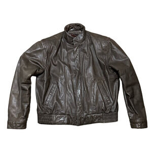 Reed Sportswear Vintage Genuine Leather Brown Coat Size Men 44